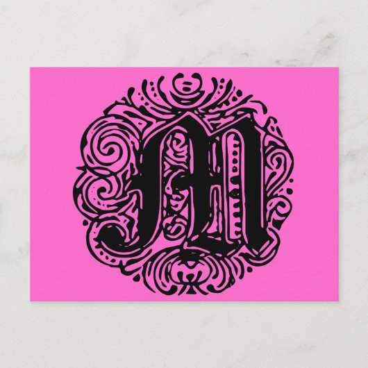 Monarchia "M" Fancy lettertype Briefkaart (Voorkant)
