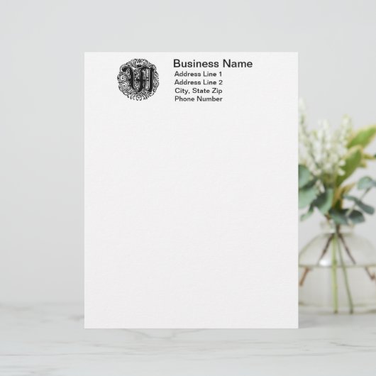 Monarchia Monogram Letter W Initiaal Alphabet W (Staand voorkant)