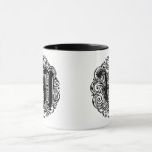 Monarchia Monogram Letter W Initiaal Alphabet W Mok (Midden)