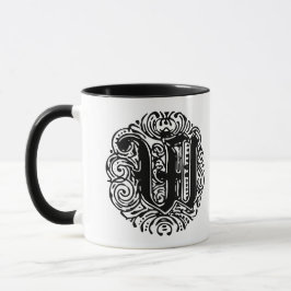 Monarchia Monogram Letter W Initiaal Alphabet W Mok