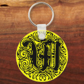 Monarchia Monogram Letter W Initiaal Alphabet W Sleutelhanger (Voorkant)
