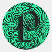 Monarchia "P" Ronde Sticker (Voorkant)