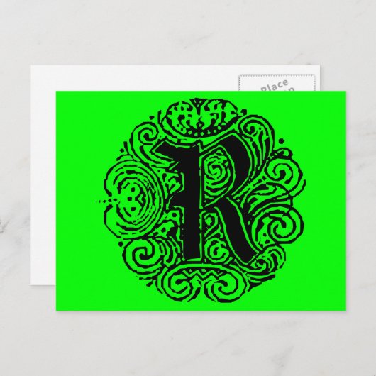 Monarchia "R" Briefkaart (Voorkant / Achterkant)