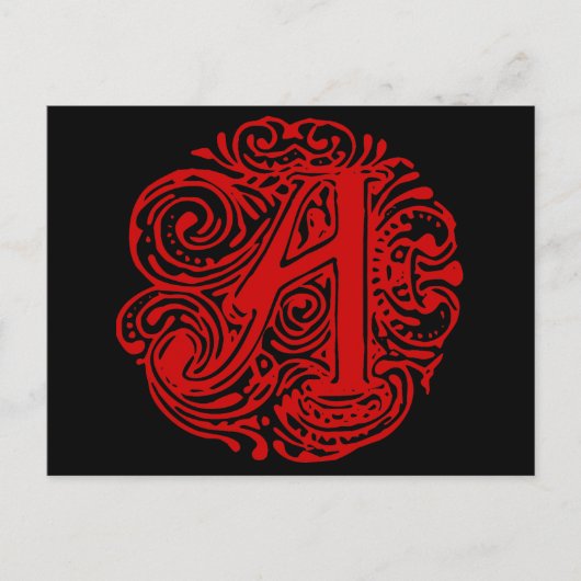 Monarchia Red "A" Briefkaart (Voorkant)