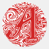 Monarchia Red "A" Ronde Sticker (Voorkant)