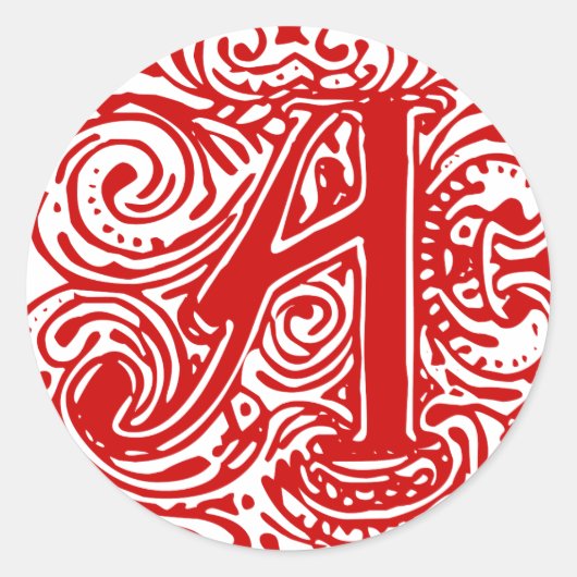 Monarchia Red "A" Ronde Sticker (Voorkant)