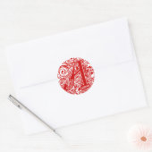 Monarchia Red "A" Ronde Sticker (Envelop)