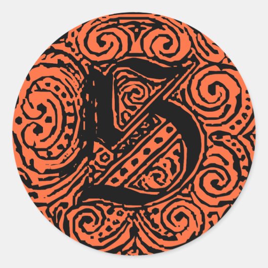 Monarchia "S" Ronde Sticker (Voorkant)