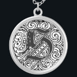 Monarchia "S" Zilver Vergulden Ketting<br><div class="desc">Fancy letter Monogram lettertype genaamd Monarchia. Een Victoriaans tekst in  stijl. Pas dit aan met uw illustratie of tekst. Breng dit ontwerp over op elk product.</div>