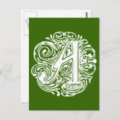Monarchia White Letter "A" Briefkaart (Voorkant / Achterkant)