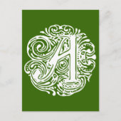 Monarchia White Letter "A" Briefkaart (Voorkant)