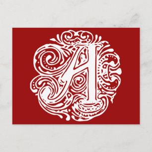 Monarchia White Letter "A" Briefkaart