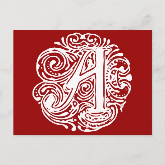 Monarchia White Letter "A" Briefkaart (Voorkant)