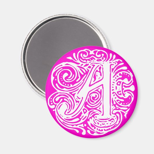 Monarchia White Letter "A" Magneet (Voorkant / Achterkant)