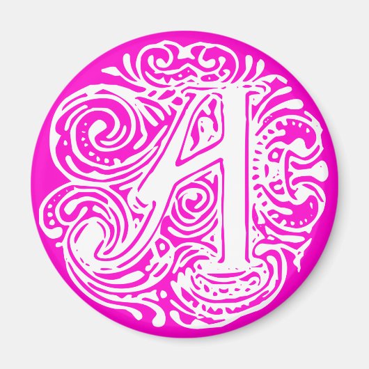 Monarchia White Letter "A" Magneet (Voorkant)