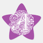 Monarchia White Letter "A" Ster Sticker (Voorkant)