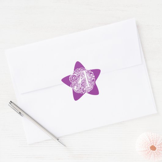 Monarchia White Letter "A" Ster Sticker (Envelop)