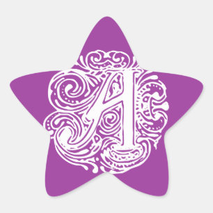 Monarchia White Letter "A" Ster Sticker