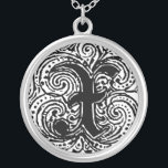 Monarchia "X" Monogram Ketting<br><div class="desc">Fancy letter Monogram lettertype genaamd Monarchia. Een Victoriaans tekst in  stijl. Pas dit aan met uw illustratie of tekst. Breng dit ontwerp over op elk product.</div>