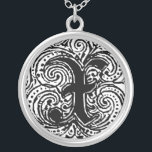 Monarchia "X" Monogram Ketting<br><div class="desc">Fancy letter Monogram lettertype genaamd Monarchia. Een Victoriaans tekst in  stijl. Pas dit aan met uw illustratie of tekst. Breng dit ontwerp over op elk product.</div>