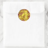 Monarchia Yellow "A" Ronde Sticker (Tas)