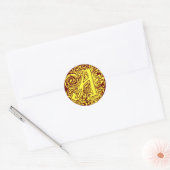 Monarchia Yellow "A" Ronde Sticker (Envelop)