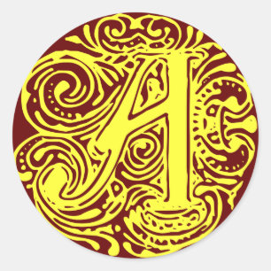 Monarchia Yellow "A" Ronde Sticker
