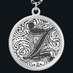 Monarchia "Z" Monogram Ketting<br><div class="desc">Fancy letter Monogram lettertype genaamd Monarchia. Een Victoriaans tekst in  stijl. Pas dit aan met uw illustratie of tekst. Breng dit ontwerp over op elk product.</div>