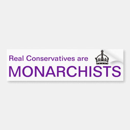 Monarchistische Bumpersticker (Voorkant)