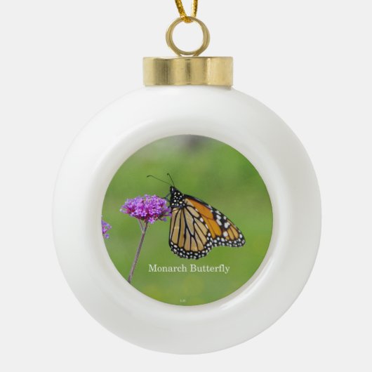 Monarchvlinder bal of sneeuwvlok ornament (Voorkant)