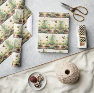 Monarchvlinder bezorgt post cadeaupapier