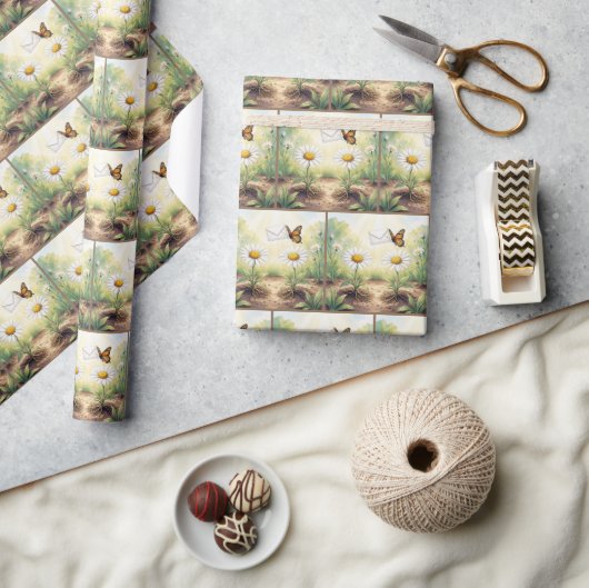 Monarchvlinder bezorgt post cadeaupapier (Crafts)