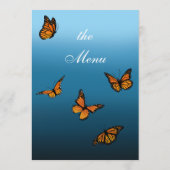 Monarchvlinder Blauwe Ombre Menu (Achterkant)