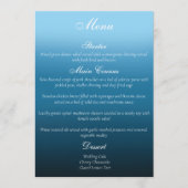 Monarchvlinder Blauwe Ombre Menu (Voorkant)