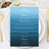 Monarchvlinder Blauwe Ombre Menu