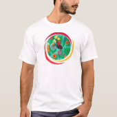 Monarchvlinder Bloementuin T-shirt (Voorkant)