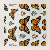 Monarchvlinder Bloemmotief Legpuzzel (Horizontaal)