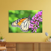 Monarchvlinder - Danaus plexippus - Vrouwtje Canvas Afdruk (Insitu (Woonkamer))
