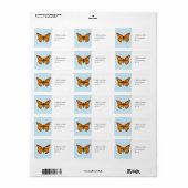 Monarchvlinder Etiket (Full Sheet)