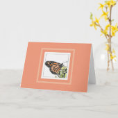 Monarchvlinder (gekleurd) kaart (Gele Bloem)