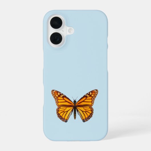 Monarchvlinder iPhone 16 Hoesje (Achterkant)