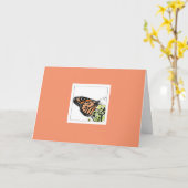 Monarchvlinder (Kleur gemaakt) Kaart (Gele Bloem)