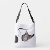 Monarchvlinder met Egret Crossbody Tas (Achterkant)