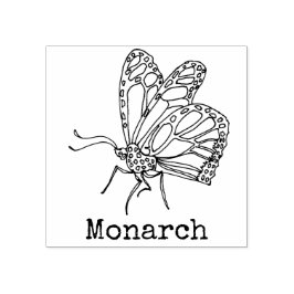 Monarchvlinder monogram rubberstempel