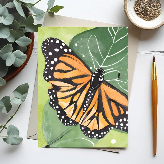 Monarchvlinder | Mooie Aquarel Briefkaart