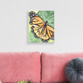 Monarchvlinder | Mooie Aquarel Canvas Afdruk (Insitu (Woonkamer))