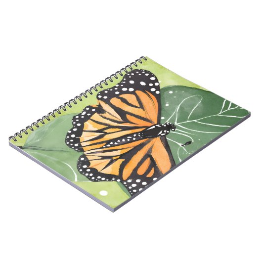 monarchvlinder | Mooie Waterverf Notitieboek (Linkerzijde)
