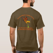 Monarchvlinder op een zinnia t-shirt (Achterkant)