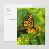 Monarchvlinder op Lantana bedankkaart Briefkaart (Voorkant / Achterkant)