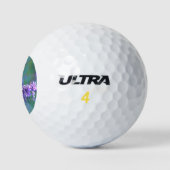 Monarchvlinder op paarse Seringbloem Golfballen (Logo)